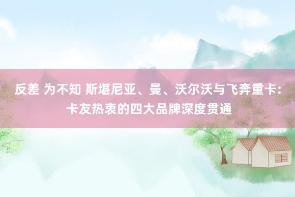 反差 为不知 斯堪尼亚、曼、沃尔沃与飞奔重卡: 卡友热衷的四大品牌深度贯通